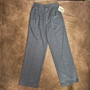 Ovations Vintage 80s Wool Blend Pants Pleated High Rise Gray Women's 12 NWT